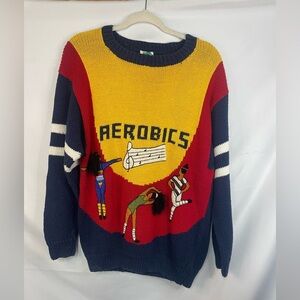Vintage Andina 100% cotton aerobics sweater. This is heavy and very retro!